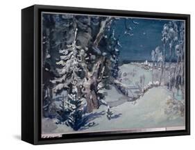 Decor Preparatoire Pour L'opera  La Demoiselle Des Neiges  De Nicolas (Nikolai) Rimski Korsakov (Ri-Victor Mikhailovich Vasnetsov-Framed Stretched Canvas