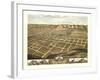 Decorah, Iowa - Panoramic Map-Lantern Press-Framed Art Print