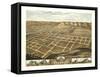 Decorah, Iowa - Panoramic Map-Lantern Press-Framed Stretched Canvas