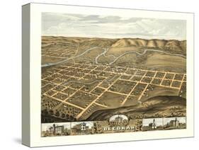 Decorah, Iowa - Panoramic Map-Lantern Press-Stretched Canvas