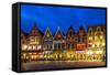 Decorated and Illuminated Market Square in Bruges, Belgium-NejroN Photo-Framed Stretched Canvas