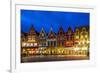 Decorated and Illuminated Market Square in Bruges, Belgium-NejroN Photo-Framed Photographic Print