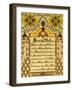 Decorated Birth and Baptism Record, Lancaster County, Pennsylvania, c.1828-Samuel Bentz-Framed Giclee Print