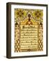 Decorated Birth and Baptism Record, Lancaster County, Pennsylvania, c.1828-Samuel Bentz-Framed Giclee Print