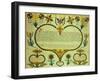 Decorated Birth and Baptism Record, Pennsylvania, c.1828-null-Framed Giclee Print