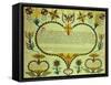 Decorated Birth and Baptism Record, Pennsylvania, c.1828-null-Framed Stretched Canvas