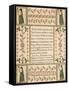 Decorated Birth and Baptismal Certificate, 1808-John Van Minian-Framed Stretched Canvas