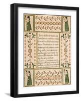 Decorated Birth and Baptismal Certificate, 1808-John Van Minian-Framed Giclee Print