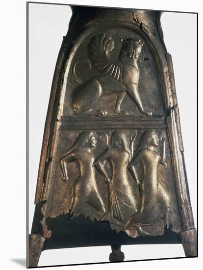 Decorated Bronze Plate, Outer Covering from a Wagon. Artifact from Castel San Marino Near Perugia-null-Mounted Photographic Print