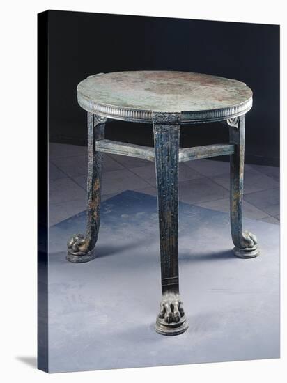 Decorated Bronze Table, with Feline Paws, from House of F. Rufus, Pompei-null-Stretched Canvas
