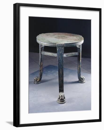 Decorated Bronze Table, with Feline Paws, from House of F. Rufus, Pompei-null-Framed Giclee Print