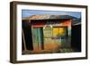Decorated Building in the Village of Goulisoo, Oromo Area, Welega State, Ethiopia, Africa-Bruno Barbier-Framed Photographic Print