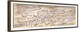 Decorated Calligraphic Panel with a Persian Couplet of Sa'Di, C.1860-Isma'il Jalayir-Framed Giclee Print