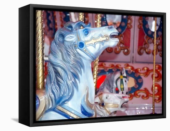 Decorated Carousel Pony, Seattle, Washington, USA-William Sutton-Framed Stretched Canvas