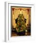 Decorated Christmas Tree Displays in Window, Oregon, USA-Steve Terrill-Framed Photographic Print