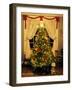 Decorated Christmas Tree Displays in Window, Oregon, USA-Steve Terrill-Framed Photographic Print