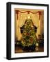 Decorated Christmas Tree Displays in Window, Oregon, USA-Steve Terrill-Framed Photographic Print