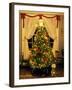 Decorated Christmas Tree Displays in Window, Oregon, USA-Steve Terrill-Framed Photographic Print