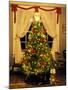 Decorated Christmas Tree Displays in Window, Oregon, USA-Steve Terrill-Mounted Photographic Print