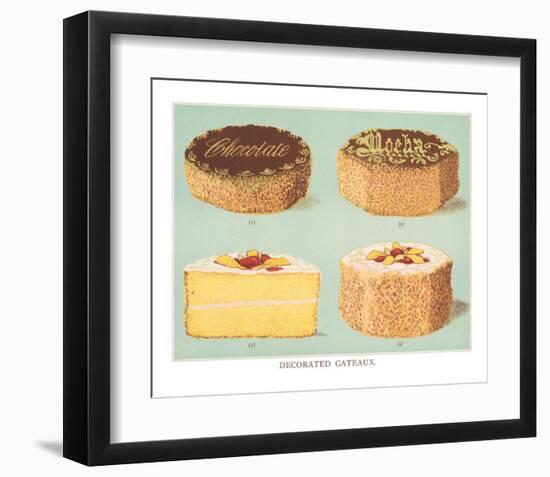 Decorated Gateaux, Chocolate-null-Framed Art Print