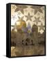 Decorated Glass Door in Sheikh Zayed Grand Mosque, Abu Dhabi, United Arab Emirates, Middle East-Angelo Cavalli-Framed Stretched Canvas