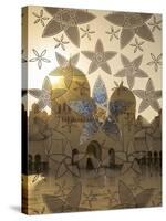 Decorated Glass Door in Sheikh Zayed Grand Mosque, Abu Dhabi, United Arab Emirates, Middle East-Angelo Cavalli-Stretched Canvas