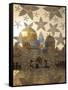 Decorated Glass Door in Sheikh Zayed Grand Mosque, Abu Dhabi, United Arab Emirates, Middle East-Angelo Cavalli-Framed Stretched Canvas