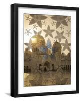 Decorated Glass Door in Sheikh Zayed Grand Mosque, Abu Dhabi, United Arab Emirates, Middle East-Angelo Cavalli-Framed Photographic Print