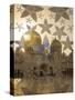 Decorated Glass Door in Sheikh Zayed Grand Mosque, Abu Dhabi, United Arab Emirates, Middle East-Angelo Cavalli-Stretched Canvas