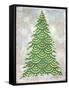 Decorated Green and Gold Xmas Tree-Cora Niele-Framed Stretched Canvas