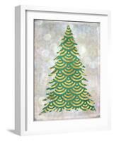 Decorated Green and Gold Xmas Tree-Cora Niele-Framed Giclee Print