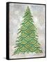 Decorated Green and Gold Xmas Tree-Cora Niele-Framed Stretched Canvas