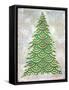 Decorated Green and Gold Xmas Tree-Cora Niele-Framed Stretched Canvas