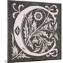 Decorated Letter 'C', from 'Le Moyen Age Et La Renaissance' by Paul Lacroix (1806-84) Published…-null-Mounted Giclee Print