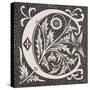 Decorated Letter 'C', from 'Le Moyen Age Et La Renaissance' by Paul Lacroix (1806-84) Published…-null-Stretched Canvas