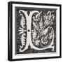 Decorated Letter 'L', from 'Le Moyen Age Et La Renaissance' by Paul Lacroix (1806-84) Published…-null-Framed Giclee Print