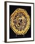 Decorated Octagonal Plate, Ceramic and Decorated with Non-Glaze Slips-null-Framed Giclee Print