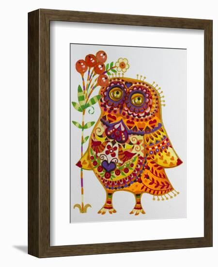 Decorated Owl-Oxana Zaika-Framed Giclee Print