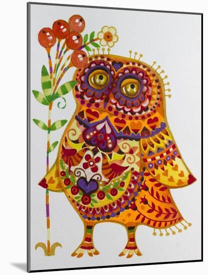 Decorated Owl-Oxana Zaika-Mounted Giclee Print