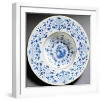 Decorated Plate Ceramic, Cafaggiolo Manufacture, Tuscany, Italy, Ca 1530-null-Framed Giclee Print