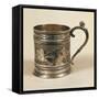 Decorated Silver Mug with Mythological Scenes by Rebecca Emes and Martin Hall-null-Framed Stretched Canvas