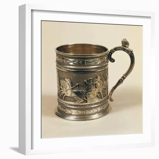 Decorated Silver Mug with Mythological Scenes by Rebecca Emes and Martin Hall-null-Framed Giclee Print