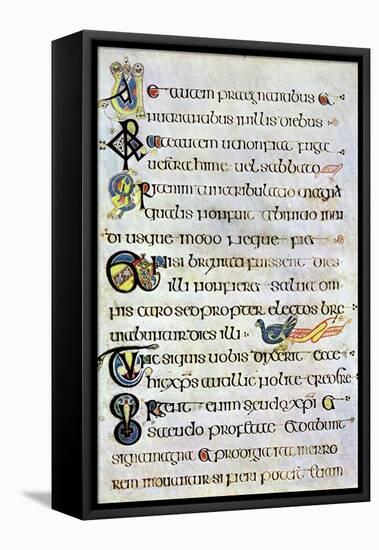 Decorated Text Page, 800 Ad-null-Framed Stretched Canvas