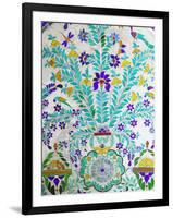 Decorated Tile Painting at City Palace, Udaipur, Rajasthan, India-Keren Su-Framed Photographic Print