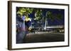 Decorated Tree of a Couple in Love in Front of Holbeinsteg, Footbridge, Frankfurt on the Main-Axel Schmies-Framed Photographic Print