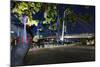 Decorated Tree of a Couple in Love in Front of Holbeinsteg, Footbridge, Frankfurt on the Main-Axel Schmies-Mounted Photographic Print