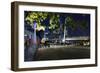 Decorated Tree of a Couple in Love in Front of Holbeinsteg, Footbridge, Frankfurt on the Main-Axel Schmies-Framed Photographic Print