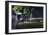 Decorated Tree of a Couple in Love in Front of Holbeinsteg, Footbridge, Frankfurt on the Main-Axel Schmies-Framed Photographic Print