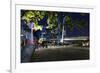 Decorated Tree of a Couple in Love in Front of Holbeinsteg, Footbridge, Frankfurt on the Main-Axel Schmies-Framed Photographic Print