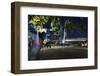 Decorated Tree of a Couple in Love in Front of Holbeinsteg, Footbridge, Frankfurt on the Main-Axel Schmies-Framed Photographic Print